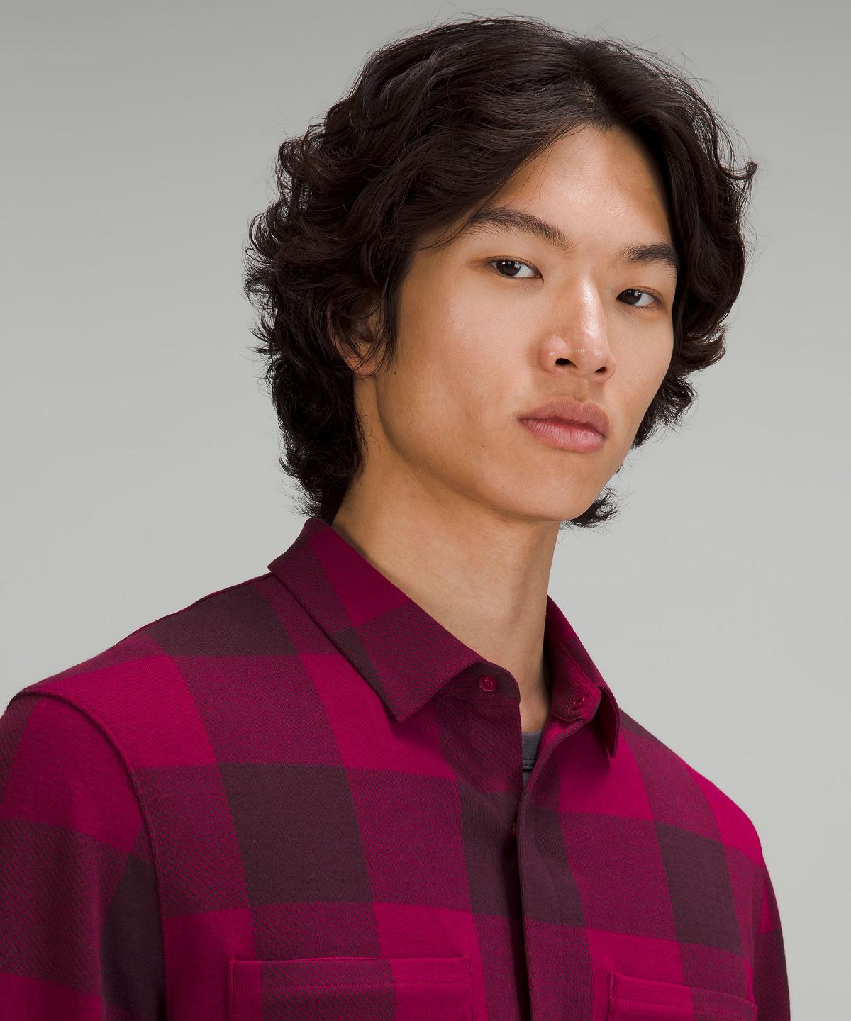 Camicie Uomo Lululemon Soft Knit Overshirt Bordeaux | IT_LuLu89104