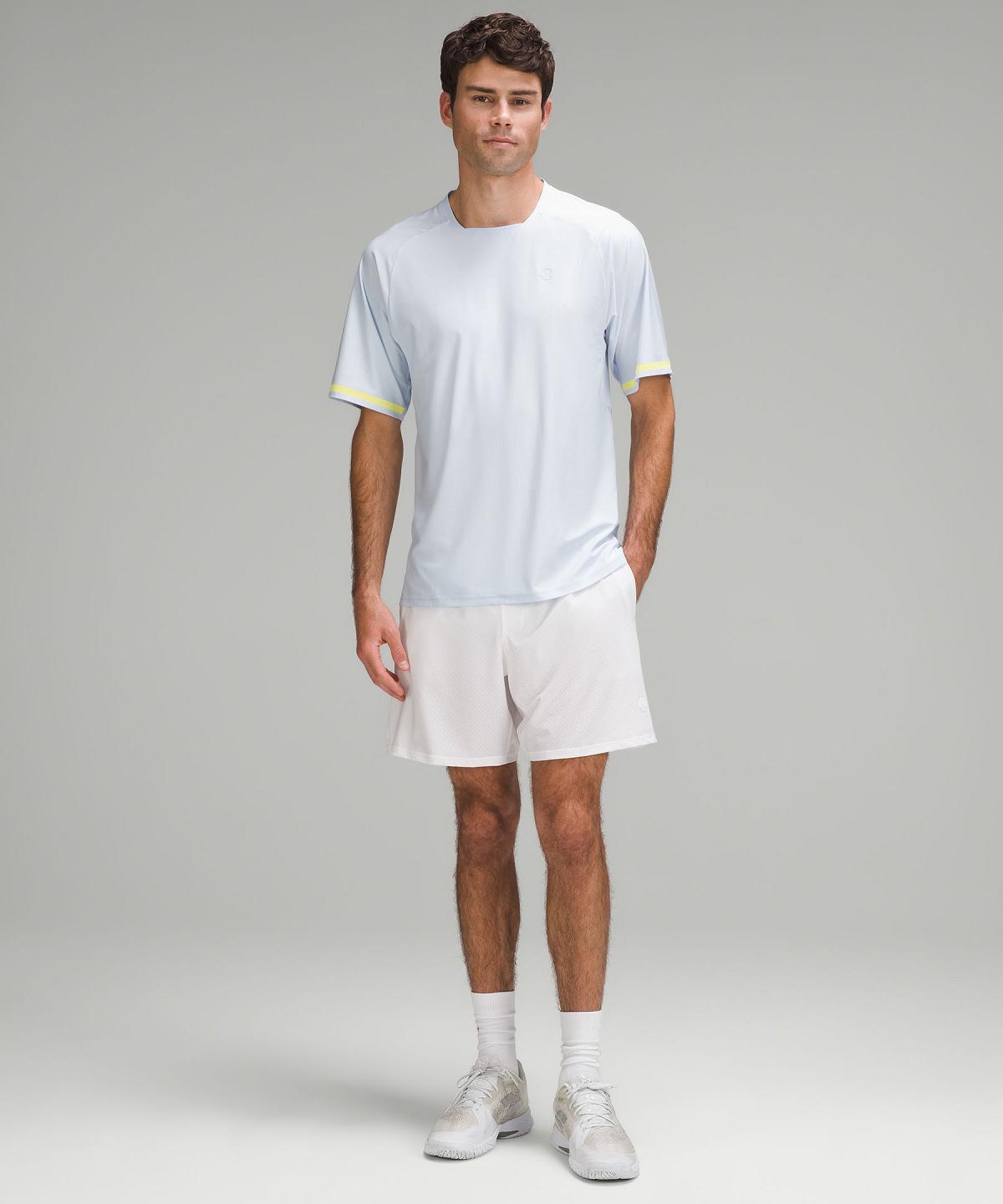 Camicie Uomo Lululemon Tennis Short-Sleeve Blu | IT_LuLu93004