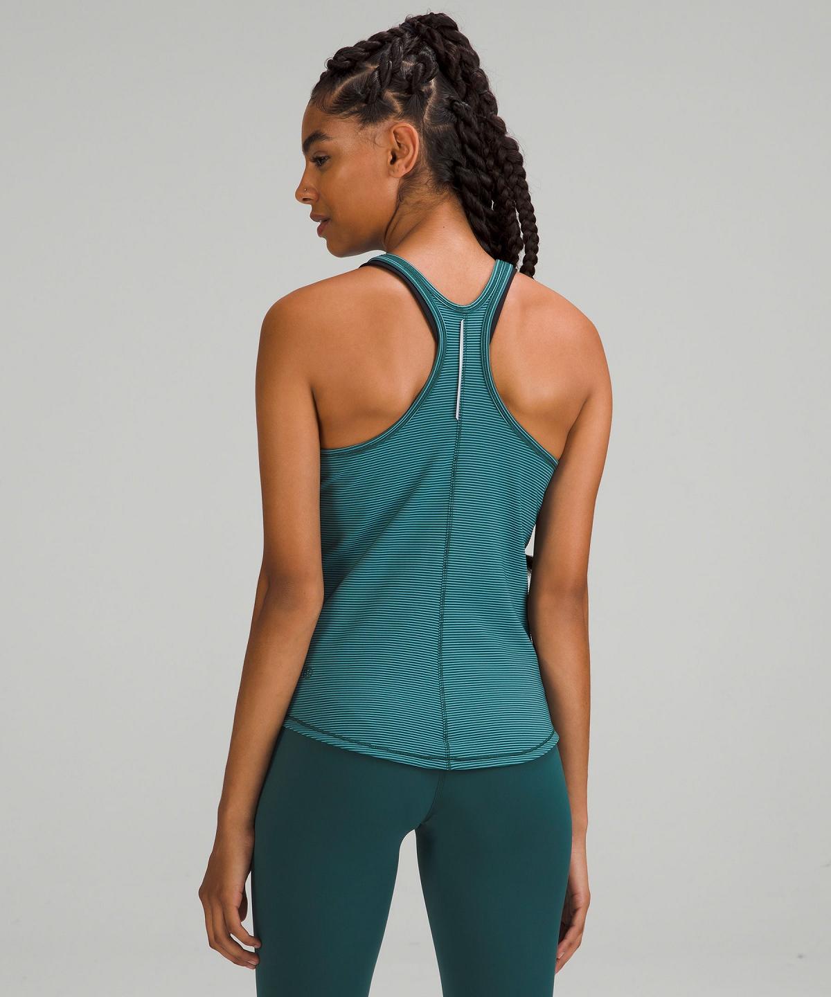 Canotta Donna Lululemon Base Pace Two-Toned Ribbed Verdi Blu | IT_LuLu82380