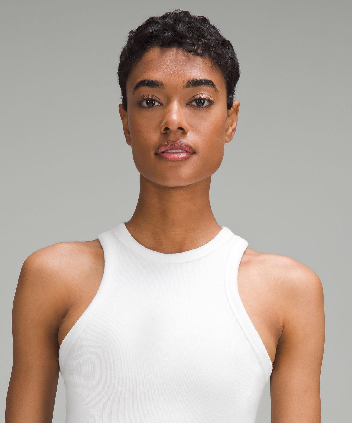 Canotta Donna Lululemon Hold Tight Cropped Bianche | IT_LuLu20374