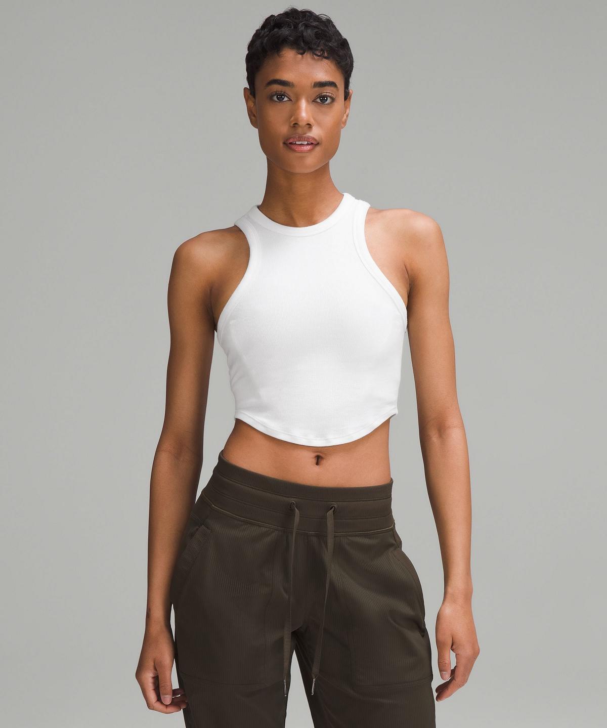 Canotta Donna Lululemon Hold Tight Cropped Bianche | IT_LuLu20374