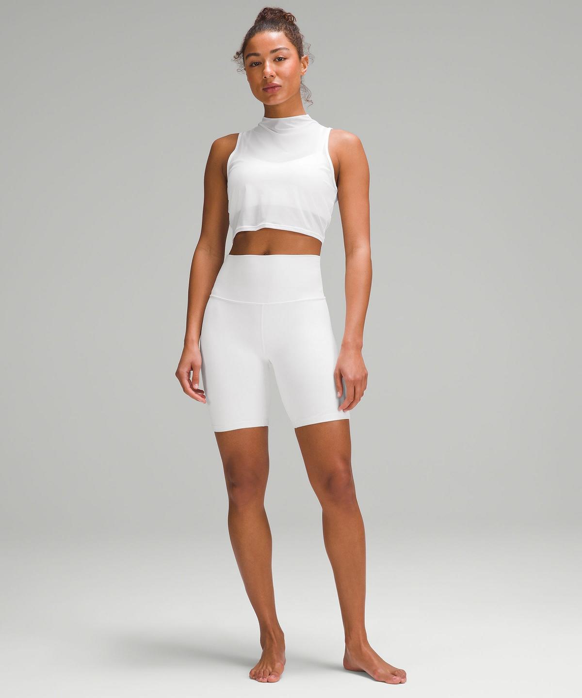 Canotta Donna Lululemon Keyhole Mesh Bianche | IT_LuLu53156