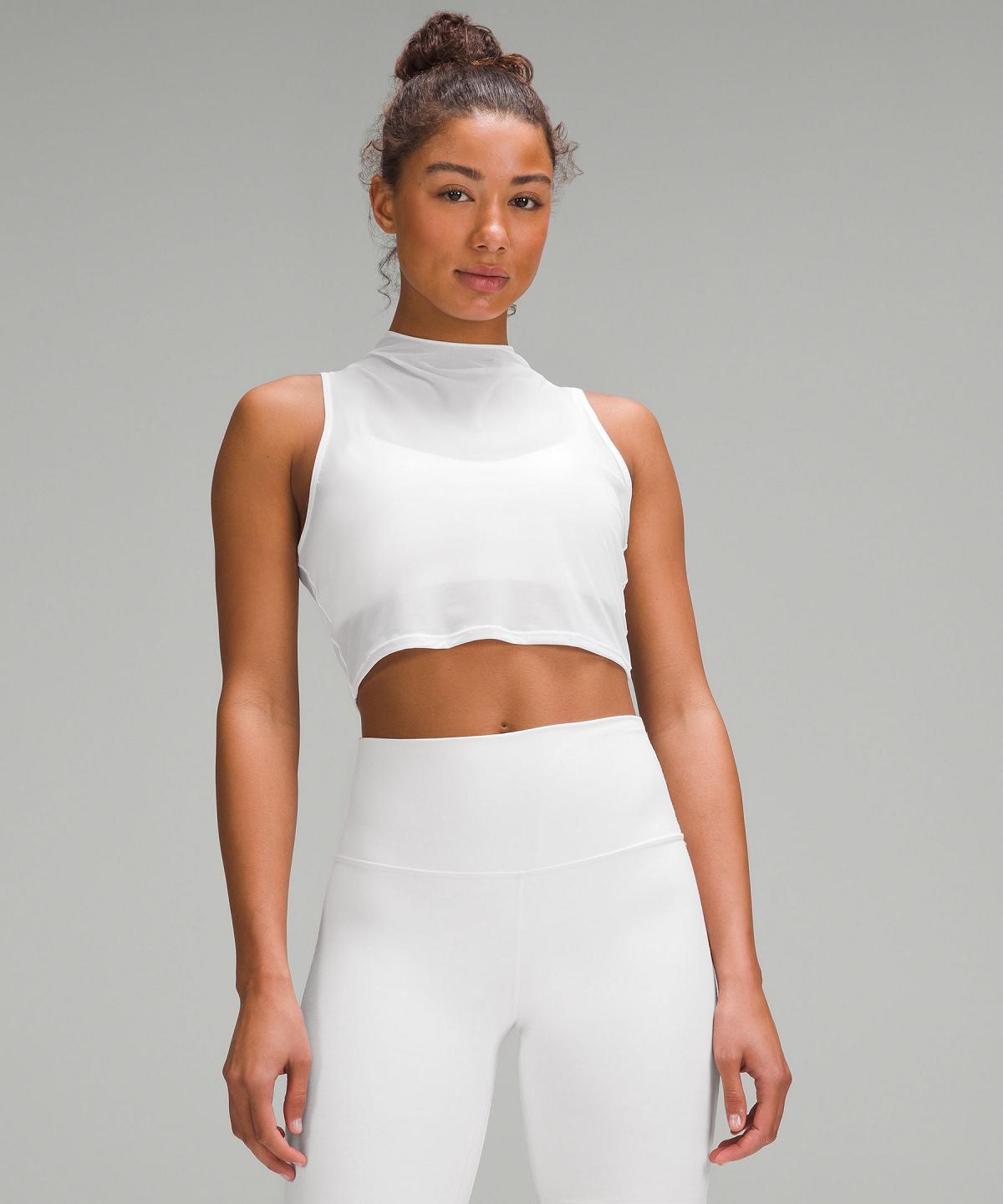 Canotta Donna Lululemon Keyhole Mesh Bianche | IT_LuLu53156