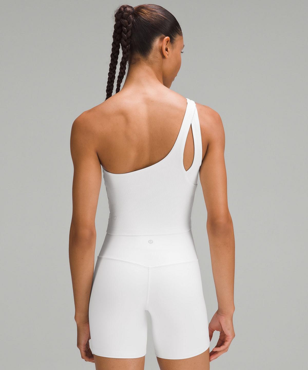 Canotta Donna Lululemon Ribbed Nulu Asymmetrical Yoga Bianche | IT_LuLu57757