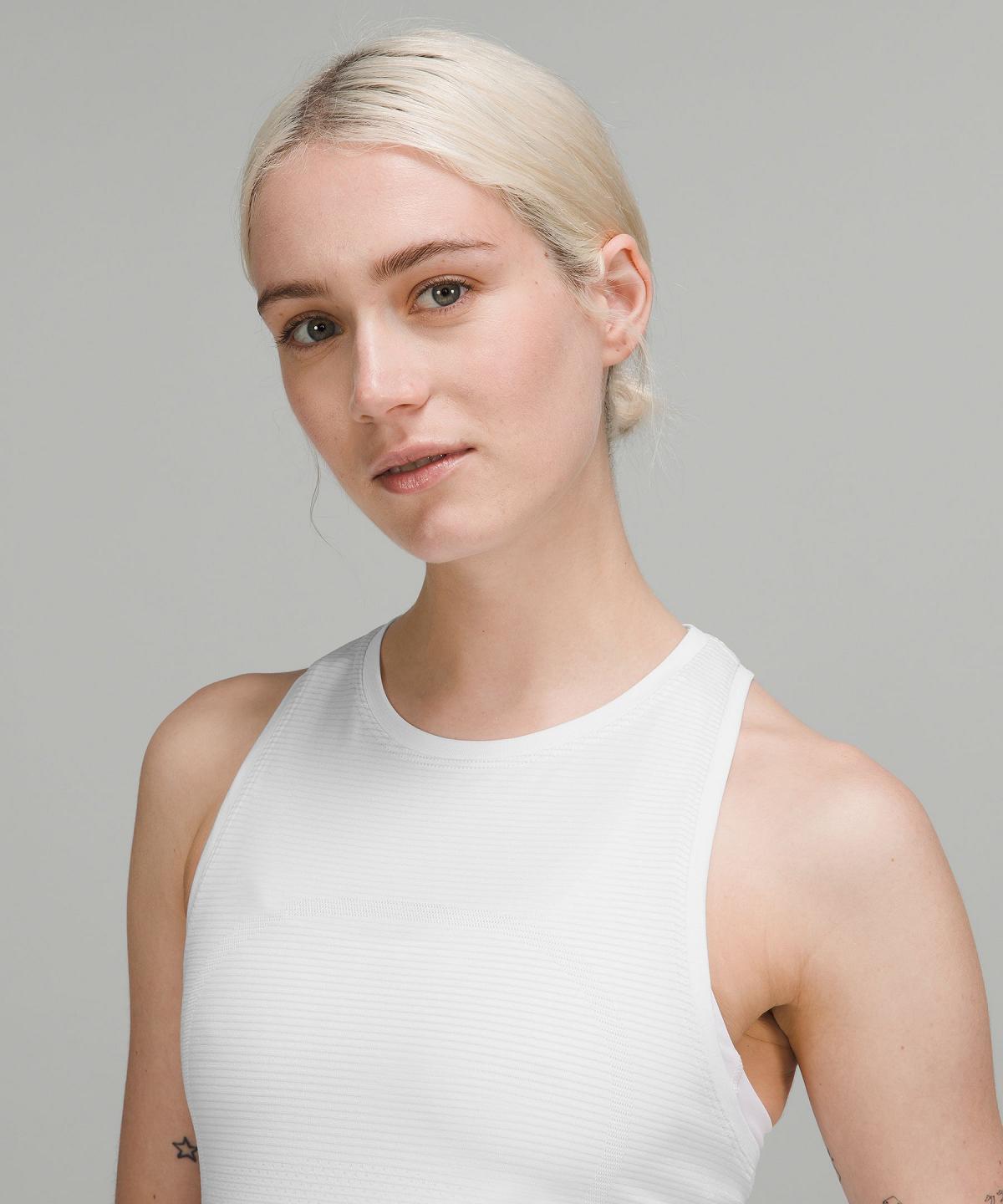 Canotta Donna Lululemon Swiftly Tech High-Neck 2.0 Bianche | IT_LuLu41172