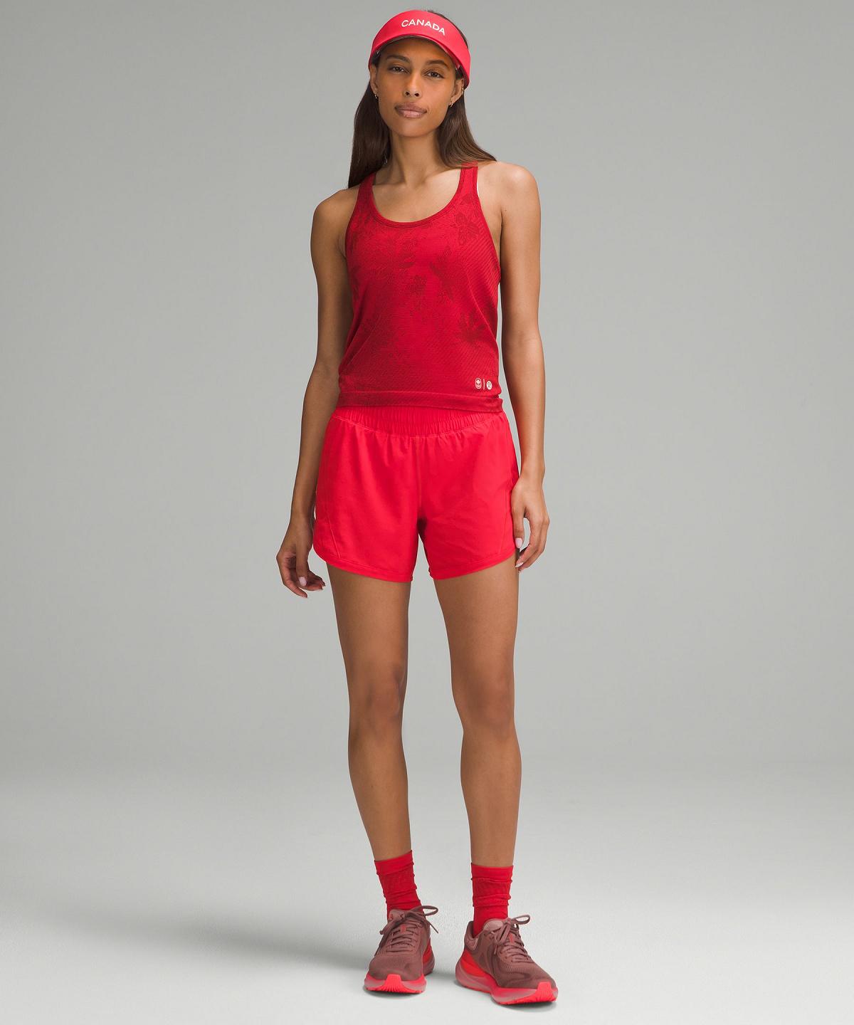 Canotta Donna Lululemon Team Canada Swiftly Tech Racerback 2.0 Waist Length Rosse Scuro | IT_LuLu91225