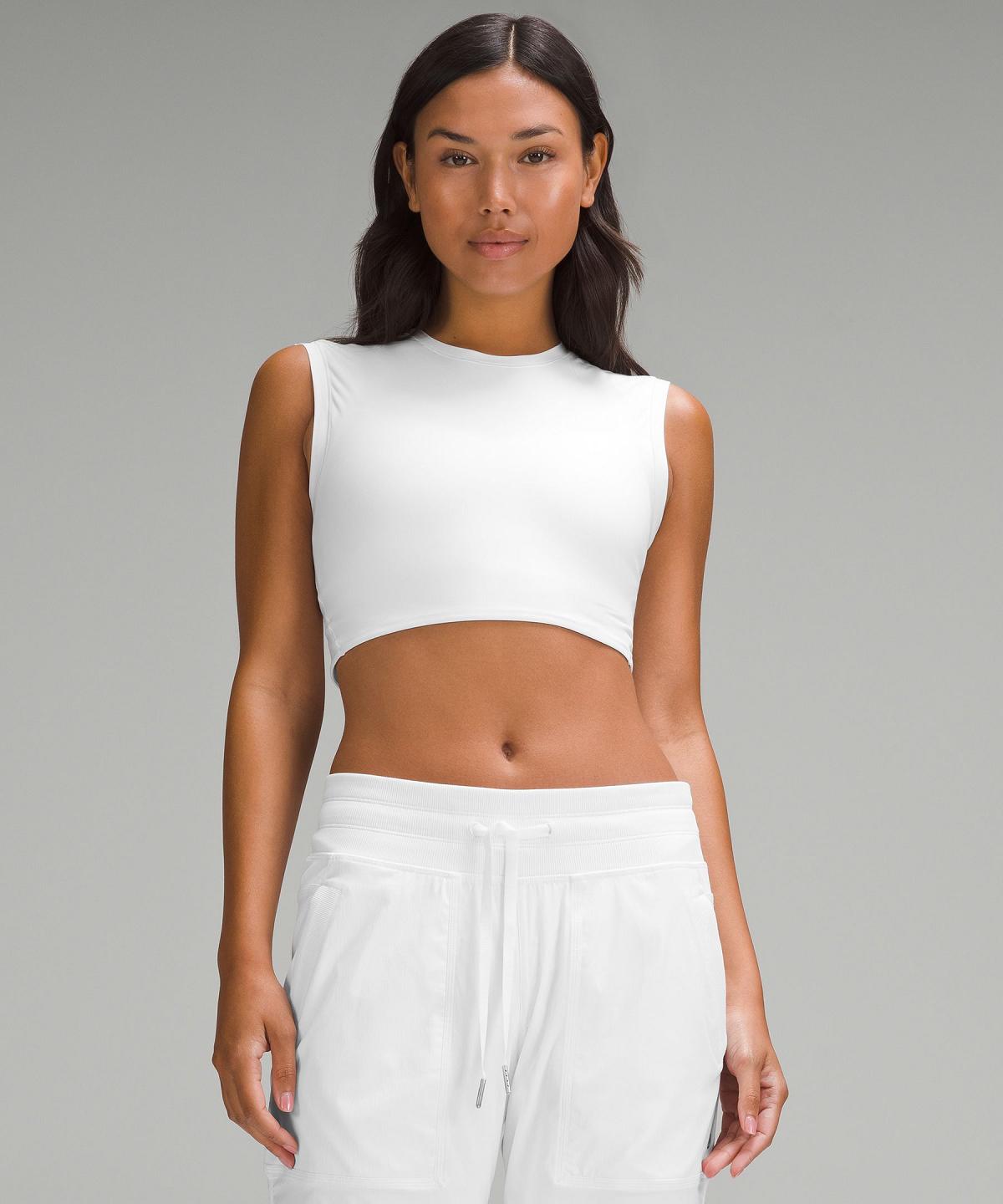 Canotta Donna Lululemon Wundermost Ultra-Soft Nulu Super-Cropped Bianche | IT_LuLu15680