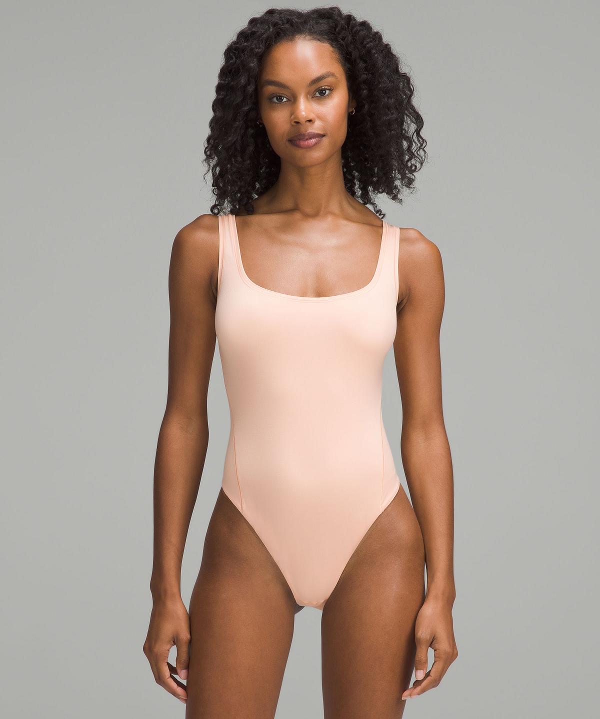 Canotta Donna Lululemon Wundermost Ultra-Soft Nulu Square-Neck Sleeveless Bodysuit Corallo | IT_LuLu70361