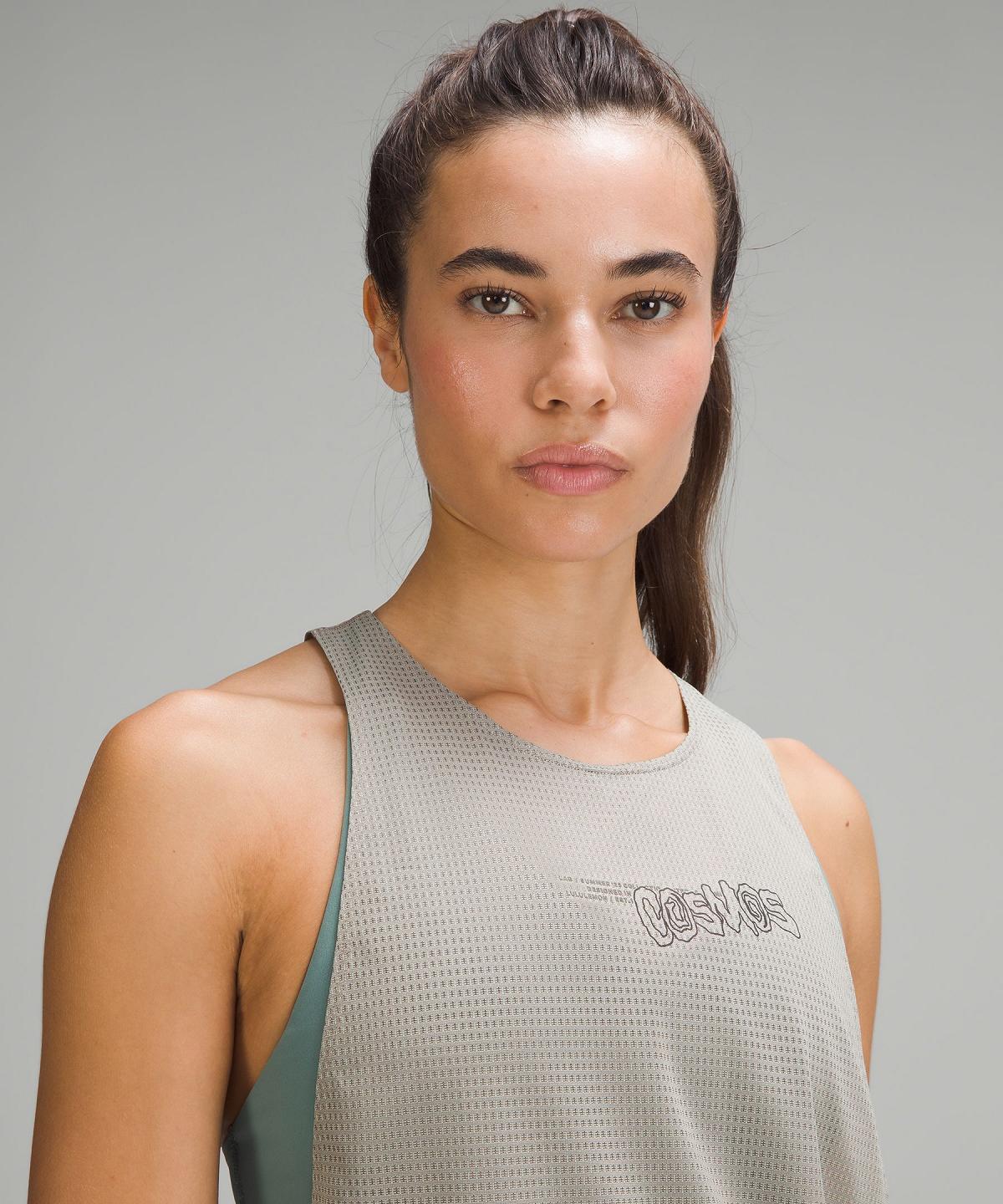 Canotta Donna Lululemon lab Grid Mesh Training Beige | IT_LuLu10596