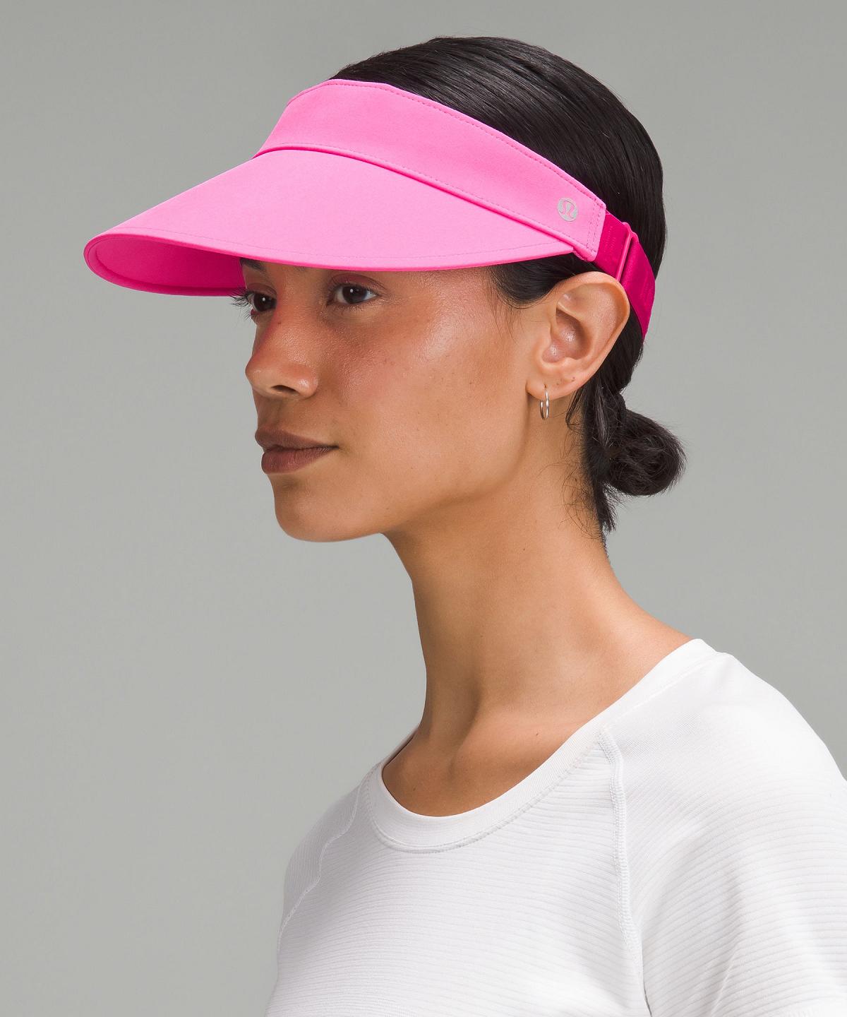 Cappelli Donna Lululemon Fast Paced Wide-Band Running Visor Rosa | IT_LuLu46427