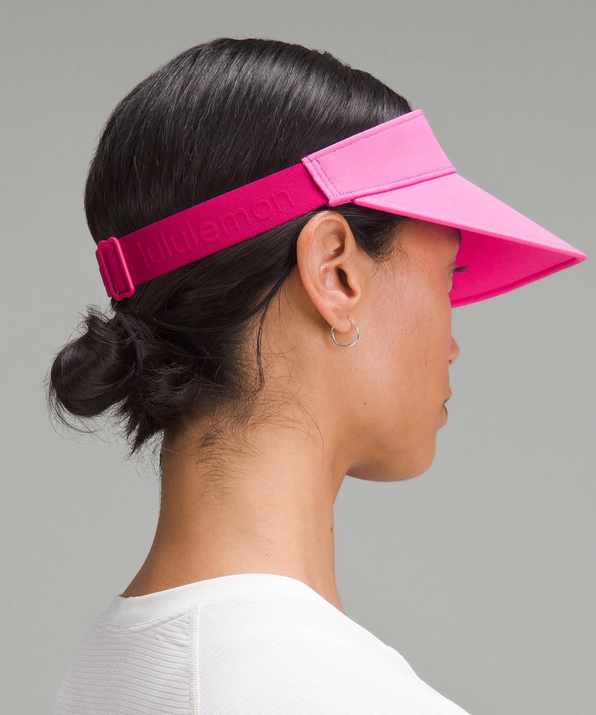 Cappelli Donna Lululemon Fast Paced Wide-Band Running Visor Rosa | IT_LuLu46427