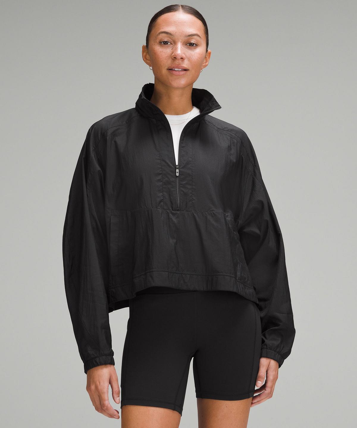 Cappotti E Giacche Donna Lululemon Lightweight Woven Side-Snap Anorak Nere | IT_LuLu89416