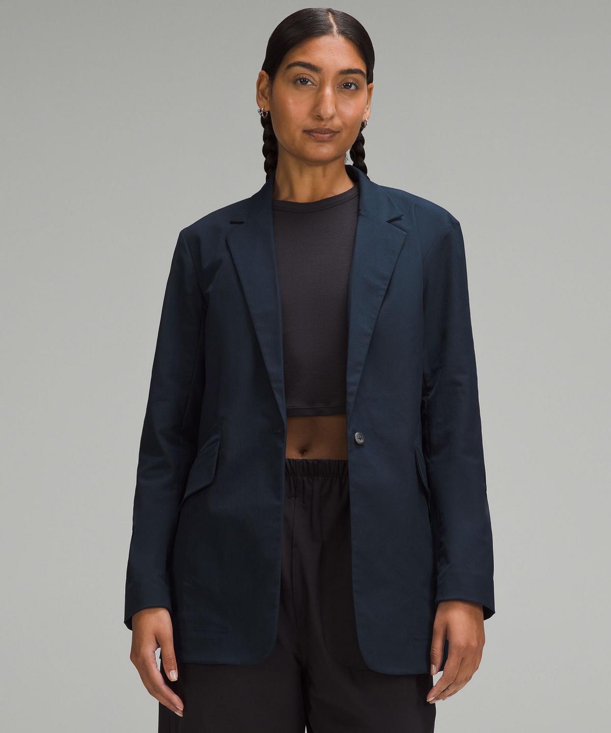 Cappotti E Giacche Donna Lululemon Relaxed-Fit Twill Blazer Blu Marino | IT_LuLu96976