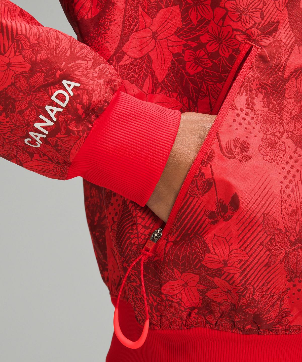 Cappotti E Giacche Donna Lululemon Team Canada Women's Vented Jacquard Bomber Rosse Scuro | IT_LuLu74738