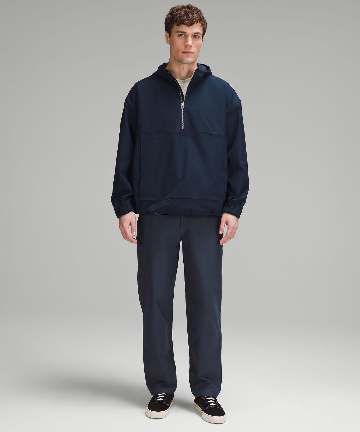 Cappotti E Giacche Uomo Lululemon Smooth Twill Half-Zip Anorak Blu Marino | IT_LuLu57822