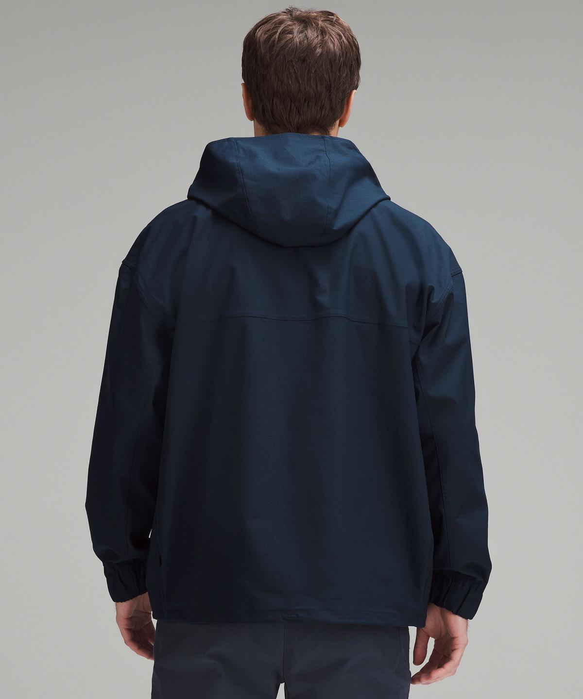 Cappotti E Giacche Uomo Lululemon Smooth Twill Half-Zip Anorak Blu Marino | IT_LuLu57822