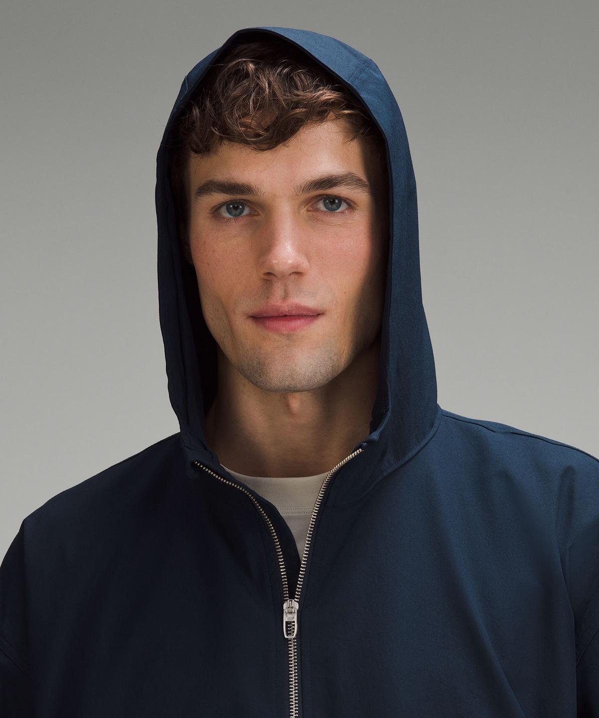 Cappotti E Giacche Uomo Lululemon Smooth Twill Half-Zip Anorak Blu Marino | IT_LuLu57822