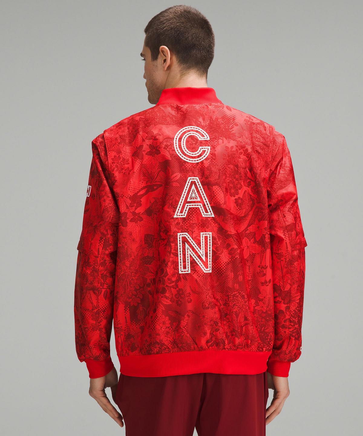 Cappotti E Giacche Uomo Lululemon Team Canada Vented Jacquard Bomber Rosse Scuro | IT_LuLu46992