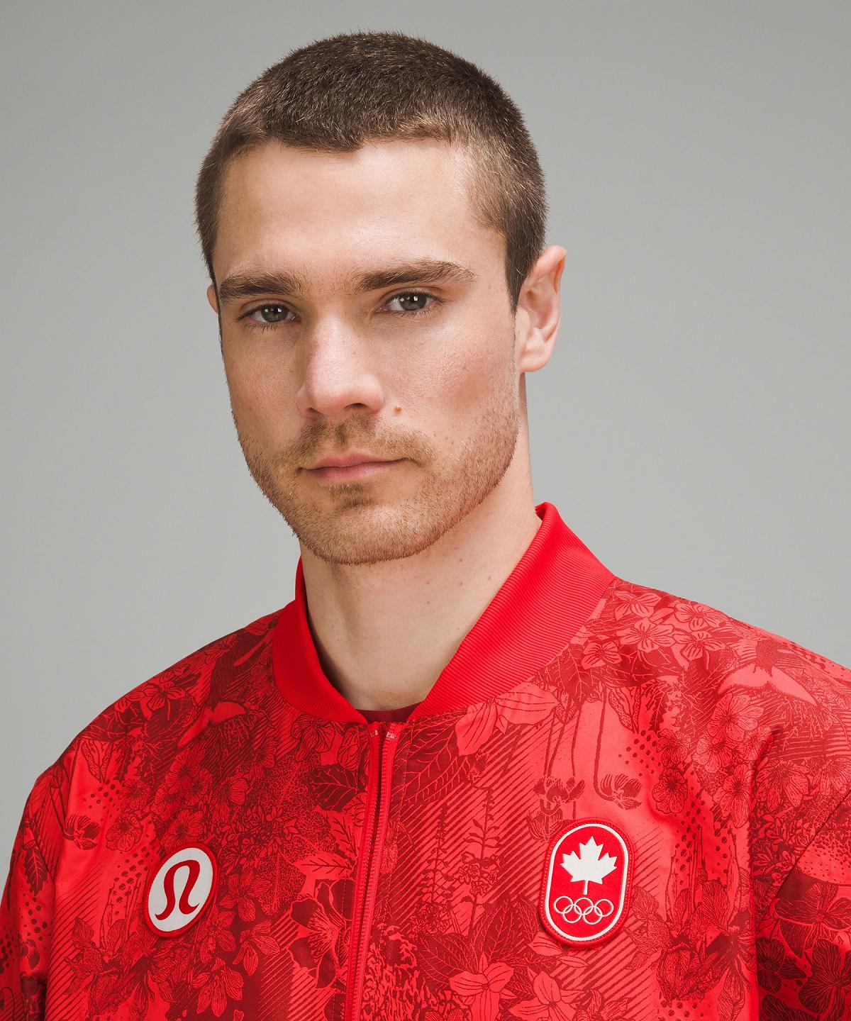 Cappotti E Giacche Uomo Lululemon Team Canada Vented Jacquard Bomber Rosse Scuro | IT_LuLu46992