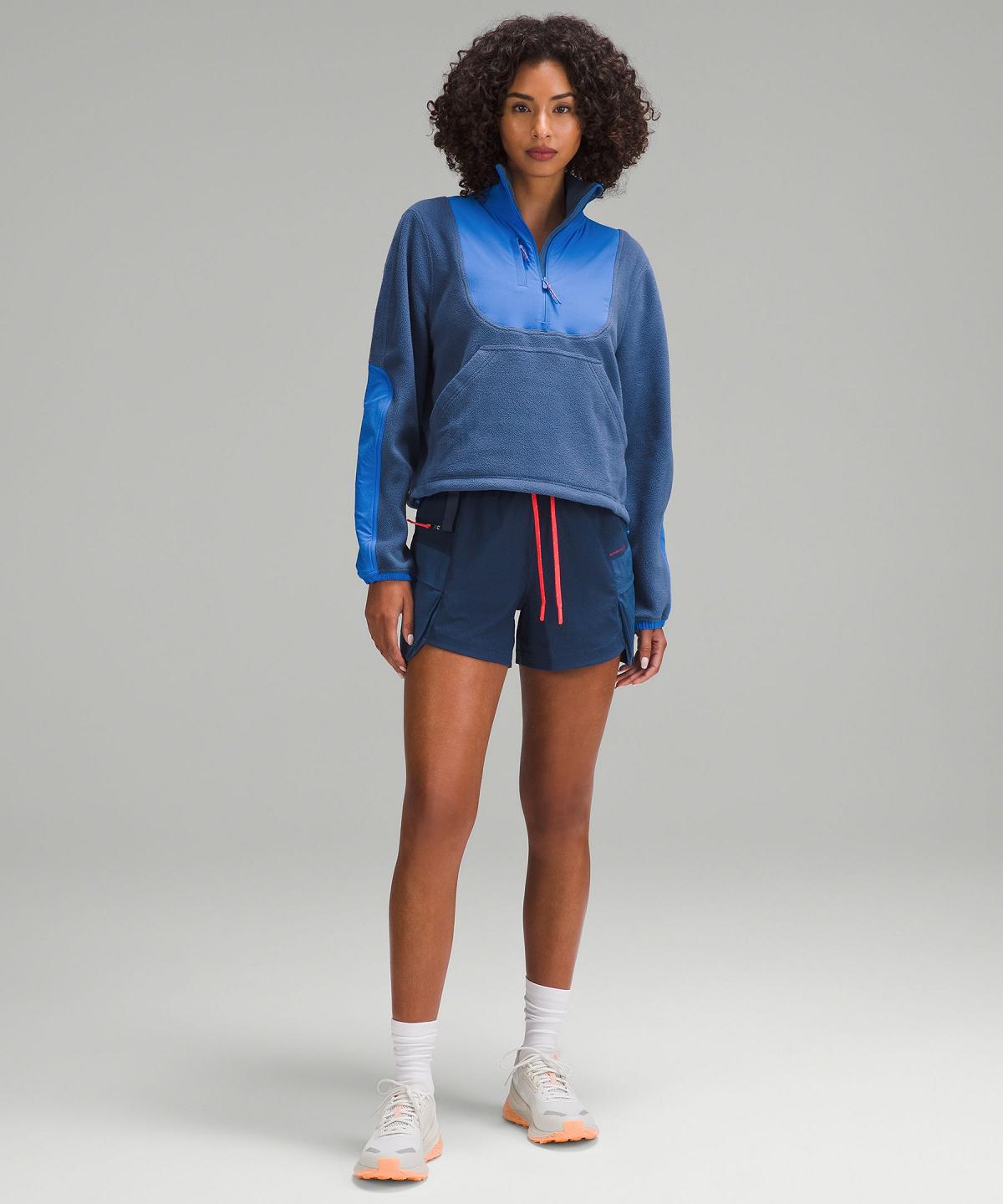 Felpe Con Cappuccio E Maglioni Donna Lululemon Fleece + Ripstop Hiking Pullover Blu | IT_LuLu16086