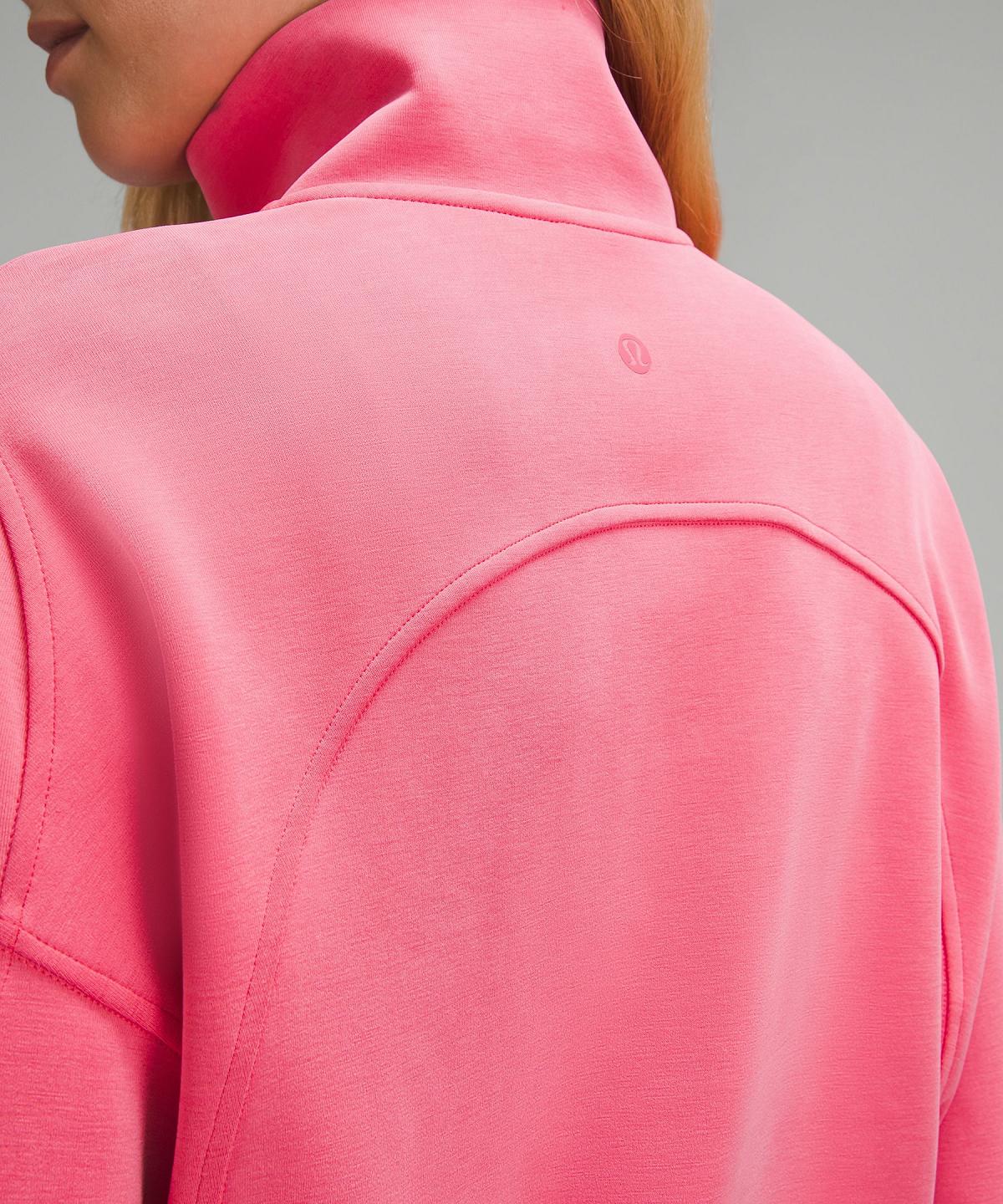 Felpe Con Cappuccio E Maglioni Donna Lululemon Brushed Softstreme Half Zip Rosa | IT_LuLu22060