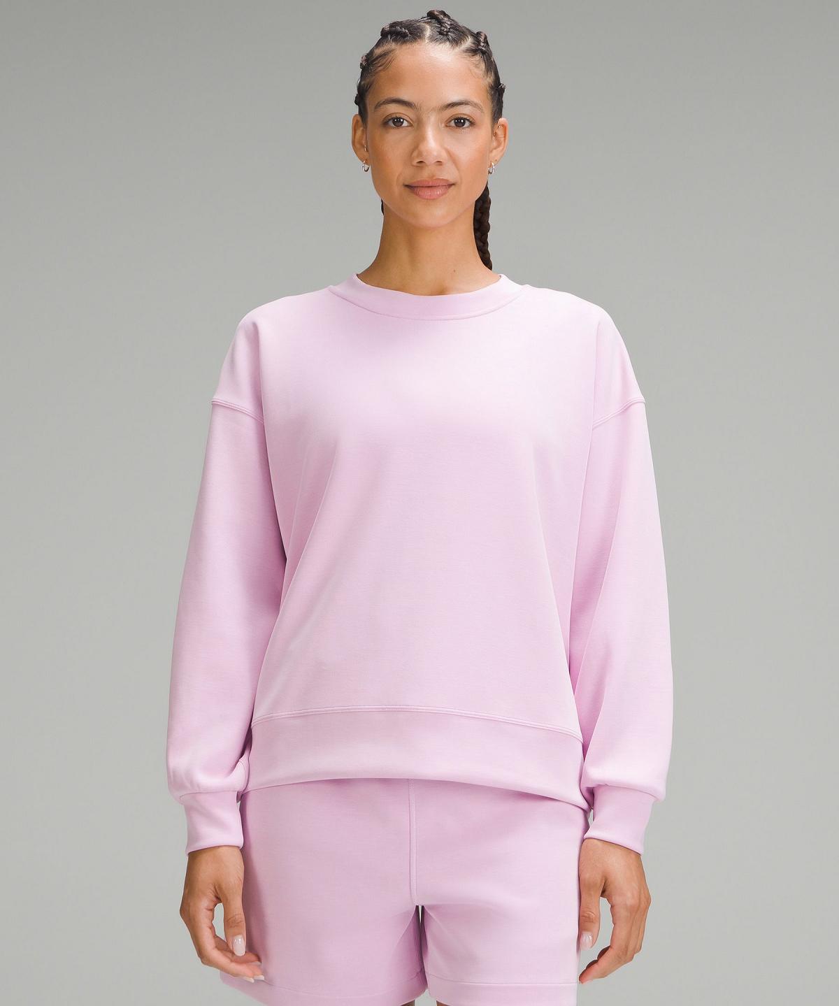 Felpe Con Cappuccio E Maglioni Donna Lululemon Softstreme Perfectly Oversized Crewneck Pullover Rosa | IT_LuLu80309