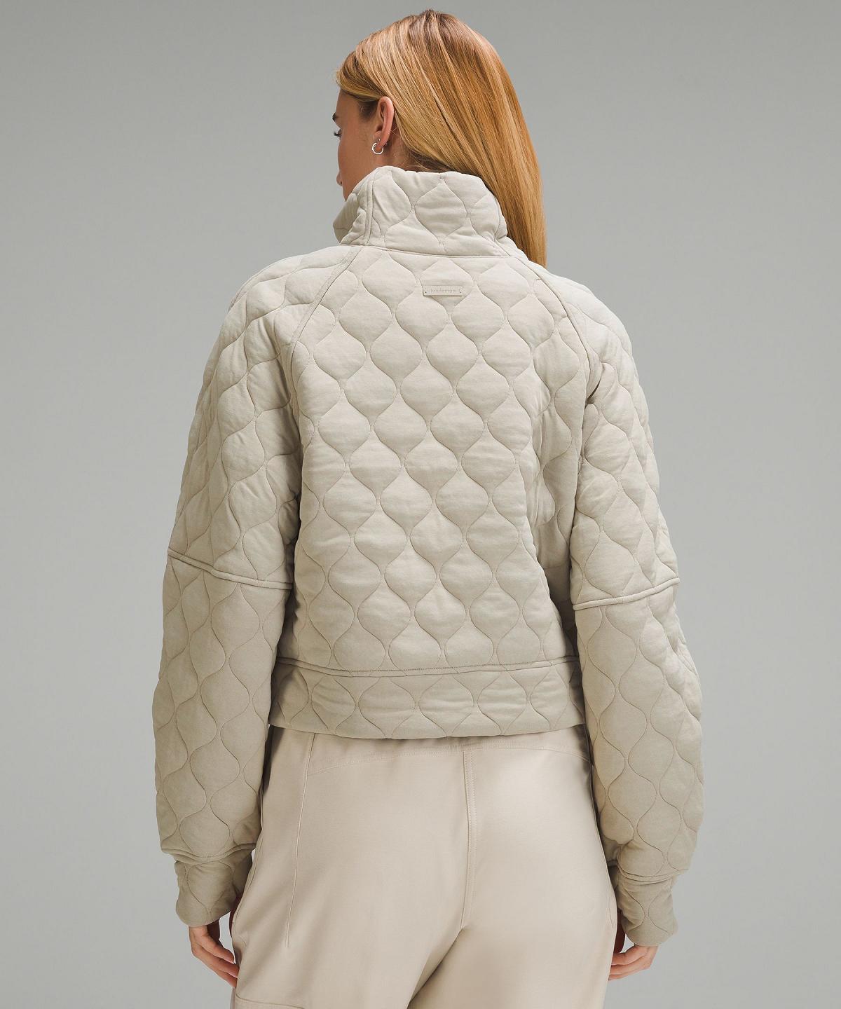 Felpe Con Cappuccio E Maglioni Donna Lululemon Scuba Oversized Quilted Half Zip Beige | IT_LuLu10130