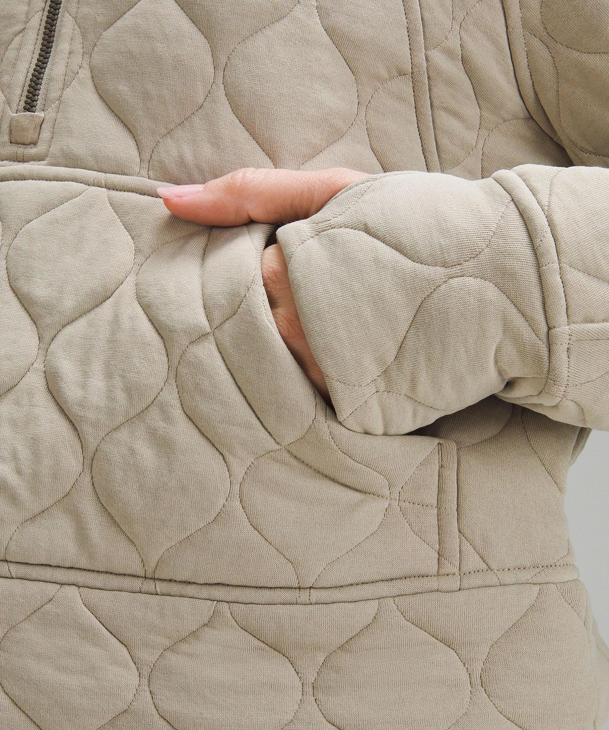 Felpe Con Cappuccio E Maglioni Donna Lululemon Scuba Oversized Quilted Half Zip Beige | IT_LuLu10130