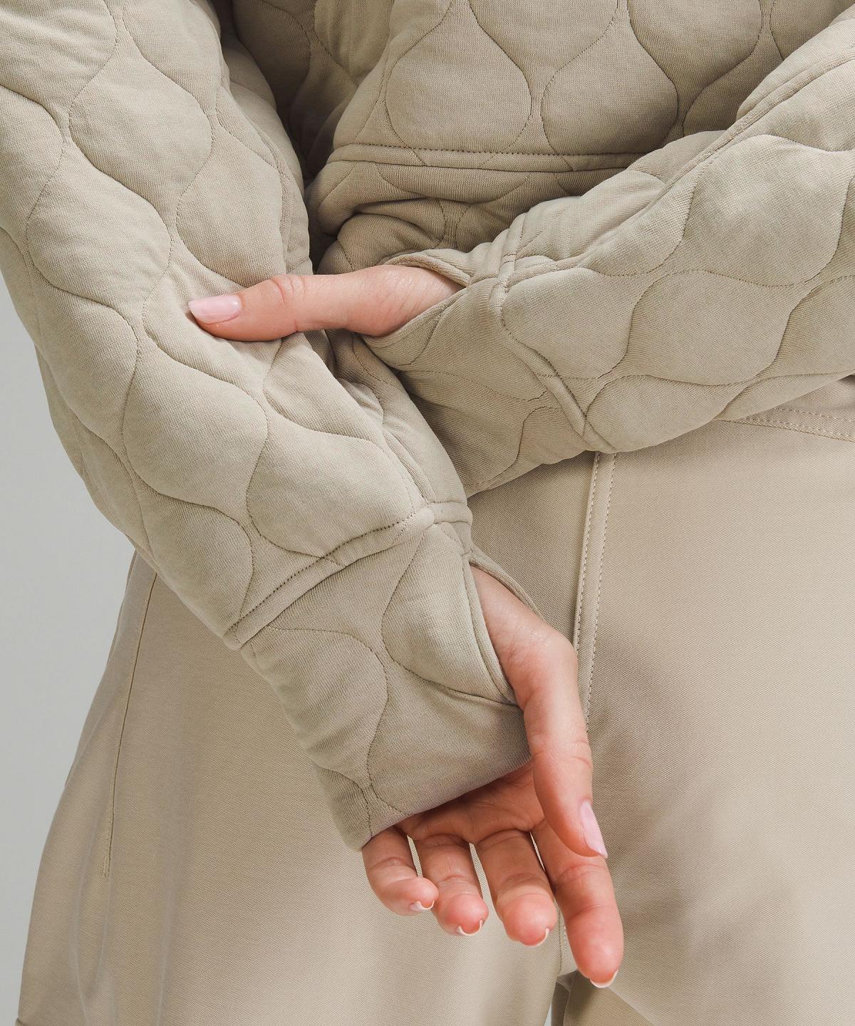 Felpe Con Cappuccio E Maglioni Donna Lululemon Scuba Oversized Quilted Half Zip Beige | IT_LuLu10130