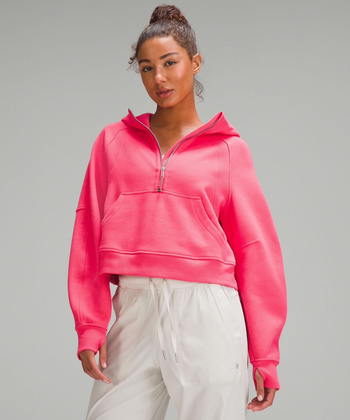 Felpe Con Cappuccio E Maglioni Donna Lululemon Scuba Oversized Half-Zip Rosa | IT_LuLu11947