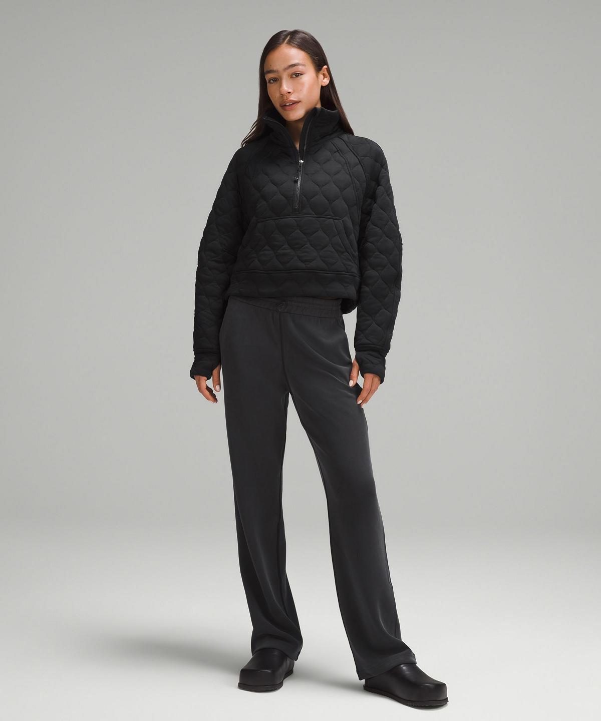 Felpe Con Cappuccio E Maglioni Donna Lululemon Scuba Oversized Quilted Half Zip Nere | IT_LuLu44292