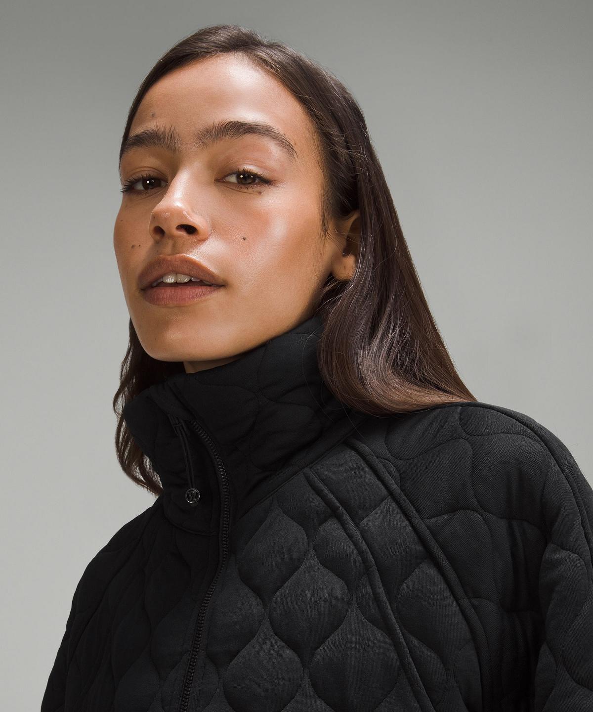 Felpe Con Cappuccio E Maglioni Donna Lululemon Scuba Oversized Quilted Half Zip Nere | IT_LuLu44292