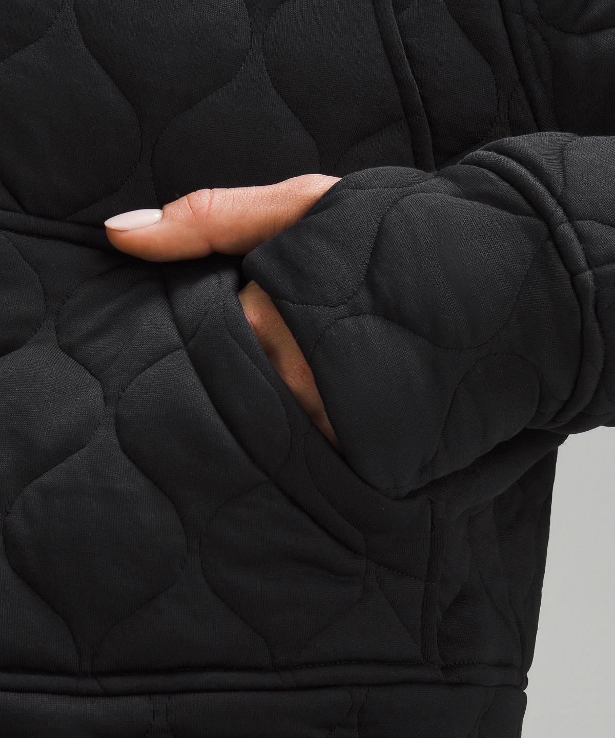 Felpe Con Cappuccio E Maglioni Donna Lululemon Scuba Oversized Quilted Half Zip Nere | IT_LuLu44292