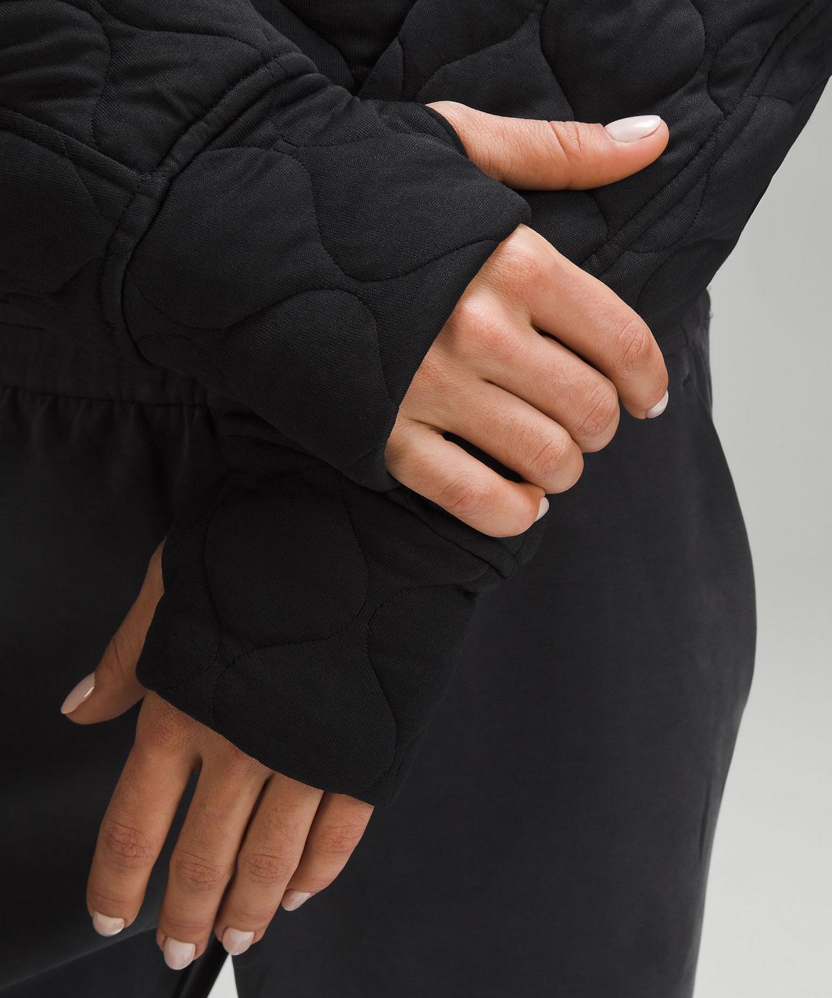 Felpe Con Cappuccio E Maglioni Donna Lululemon Scuba Oversized Quilted Half Zip Nere | IT_LuLu44292