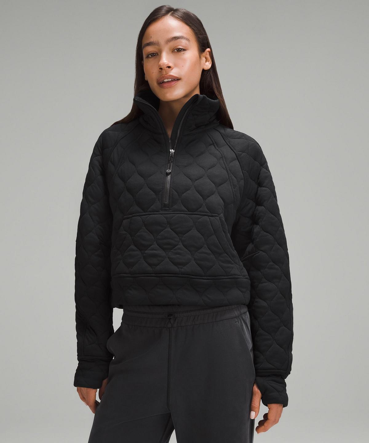 Felpe Con Cappuccio E Maglioni Donna Lululemon Scuba Oversized Quilted Half Zip Nere | IT_LuLu44292