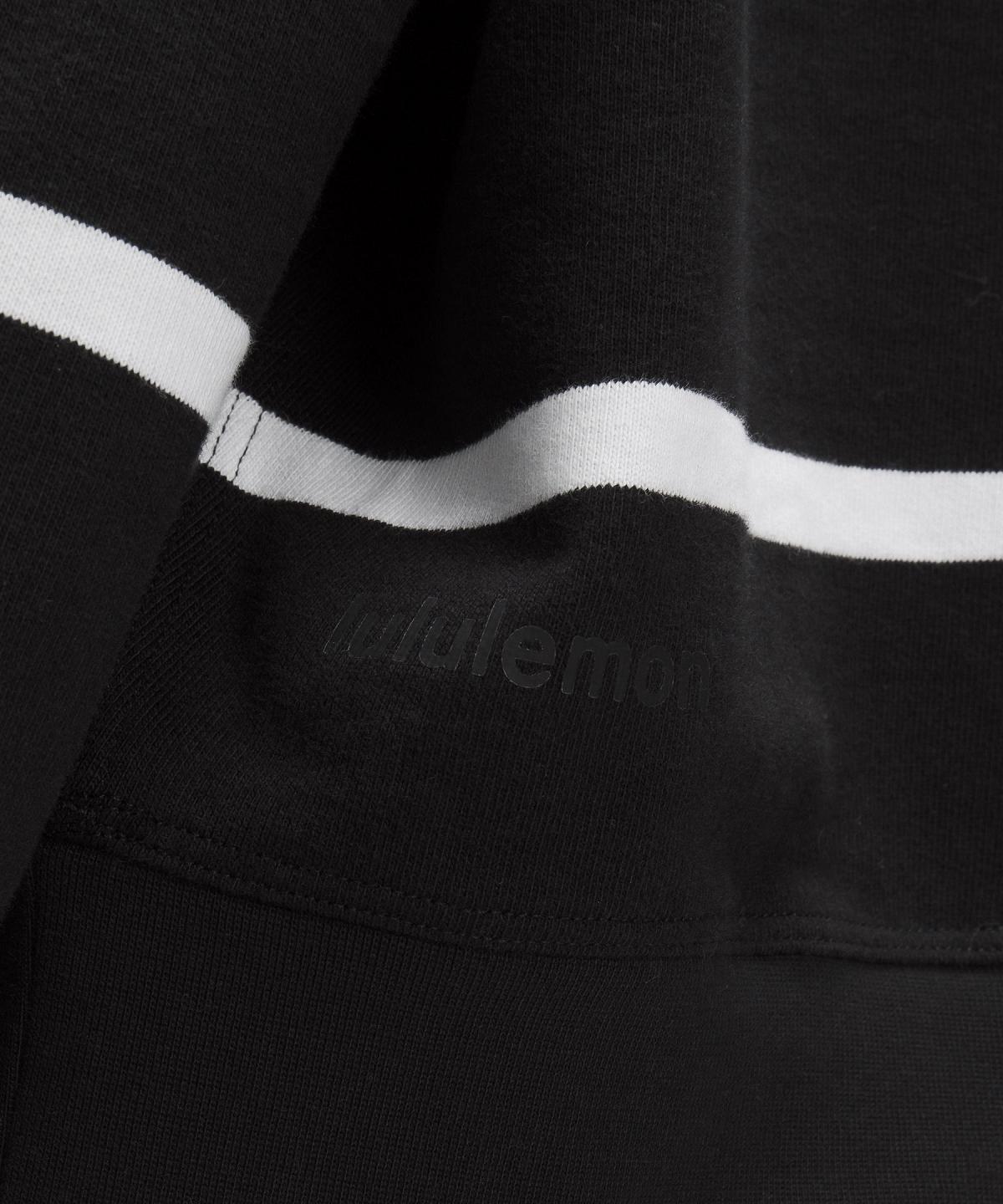 Felpe Con Cappuccio E Maglioni Donna Lululemon Perfectly Oversized Cropped Crew Strisce Nere Bianche | IT_LuLu37684