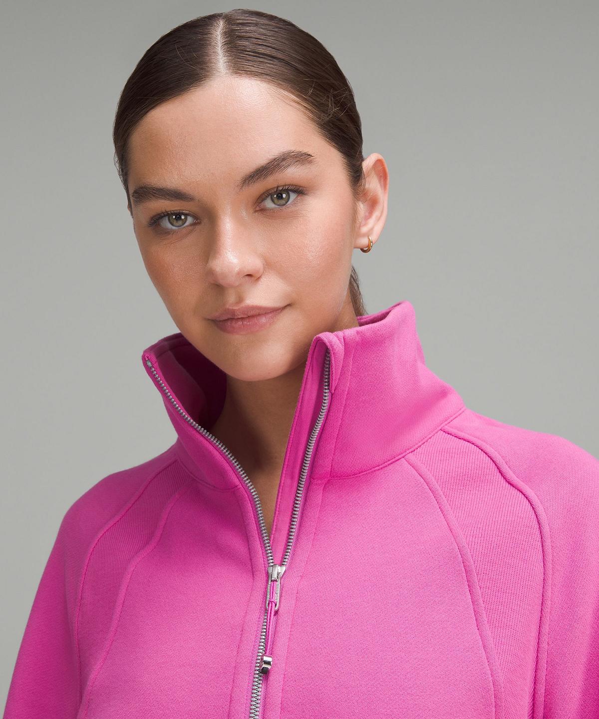 Felpe Con Cappuccio E Maglioni Donna Lululemon Scuba Oversized Funnel-Neck Half Zip Rosa | IT_LuLu92550