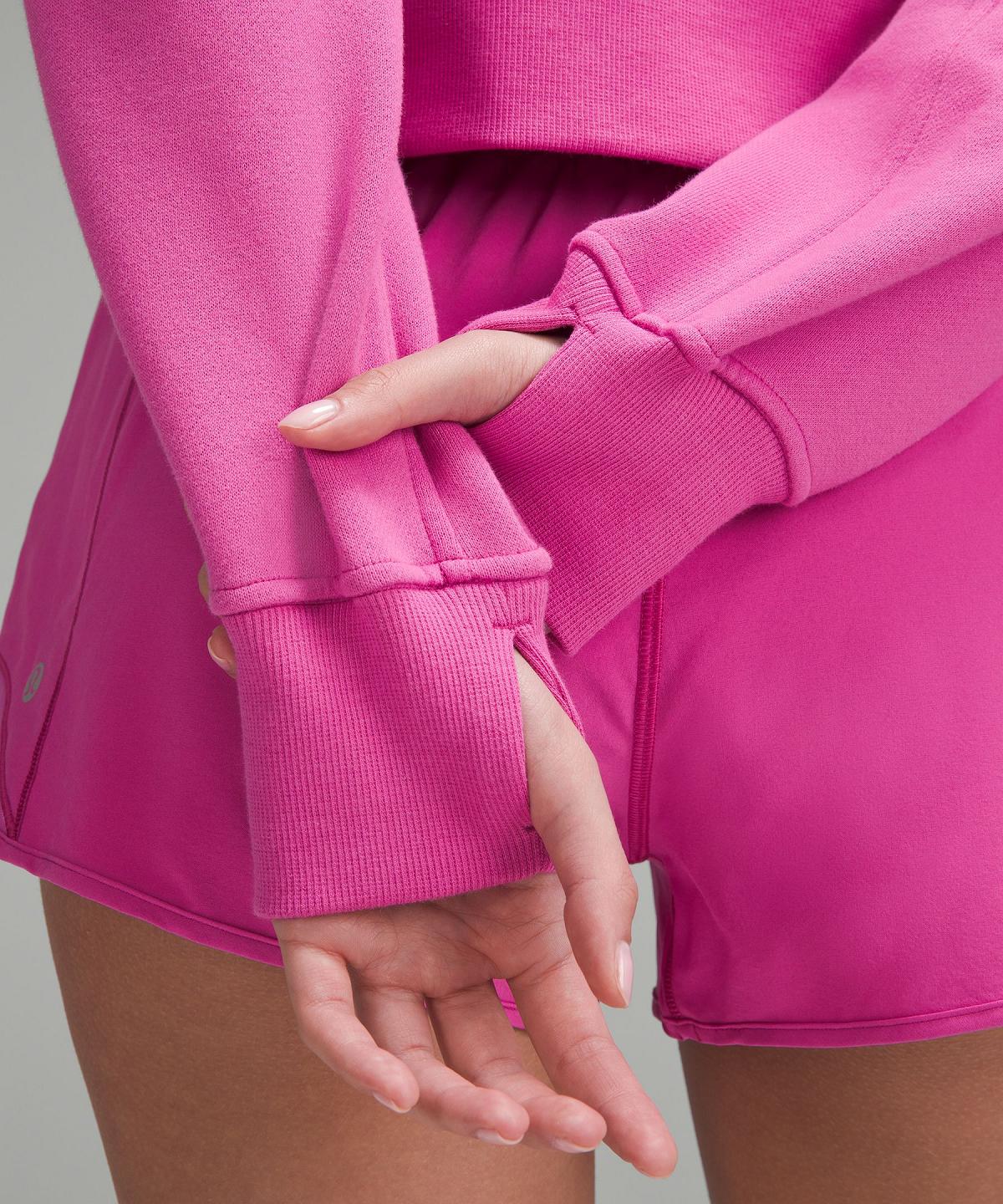 Felpe Con Cappuccio E Maglioni Donna Lululemon Scuba Oversized Funnel-Neck Half Zip Rosa | IT_LuLu92550