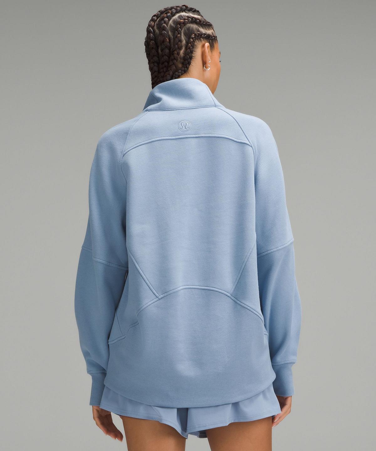 Felpe Con Cappuccio E Maglioni Donna Lululemon Scuba Oversized Funnel-Neck Half Zip Blu | IT_LuLu99653