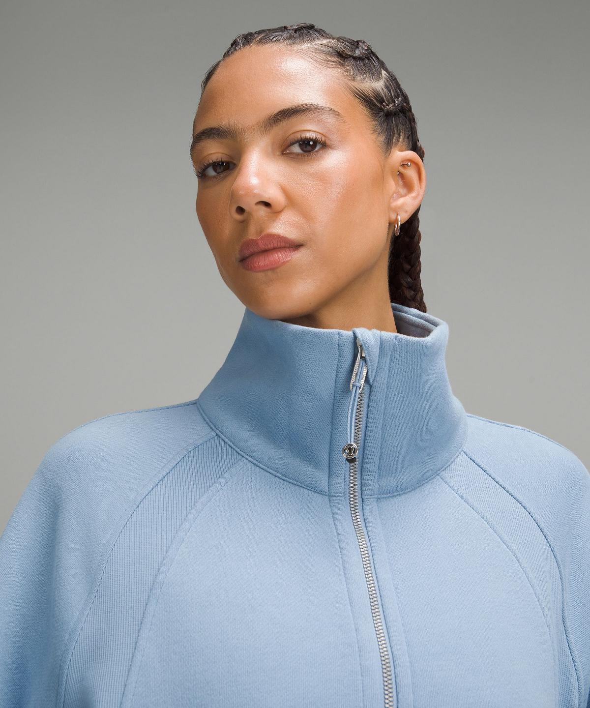 Felpe Con Cappuccio E Maglioni Donna Lululemon Scuba Oversized Funnel-Neck Half Zip Blu | IT_LuLu99653