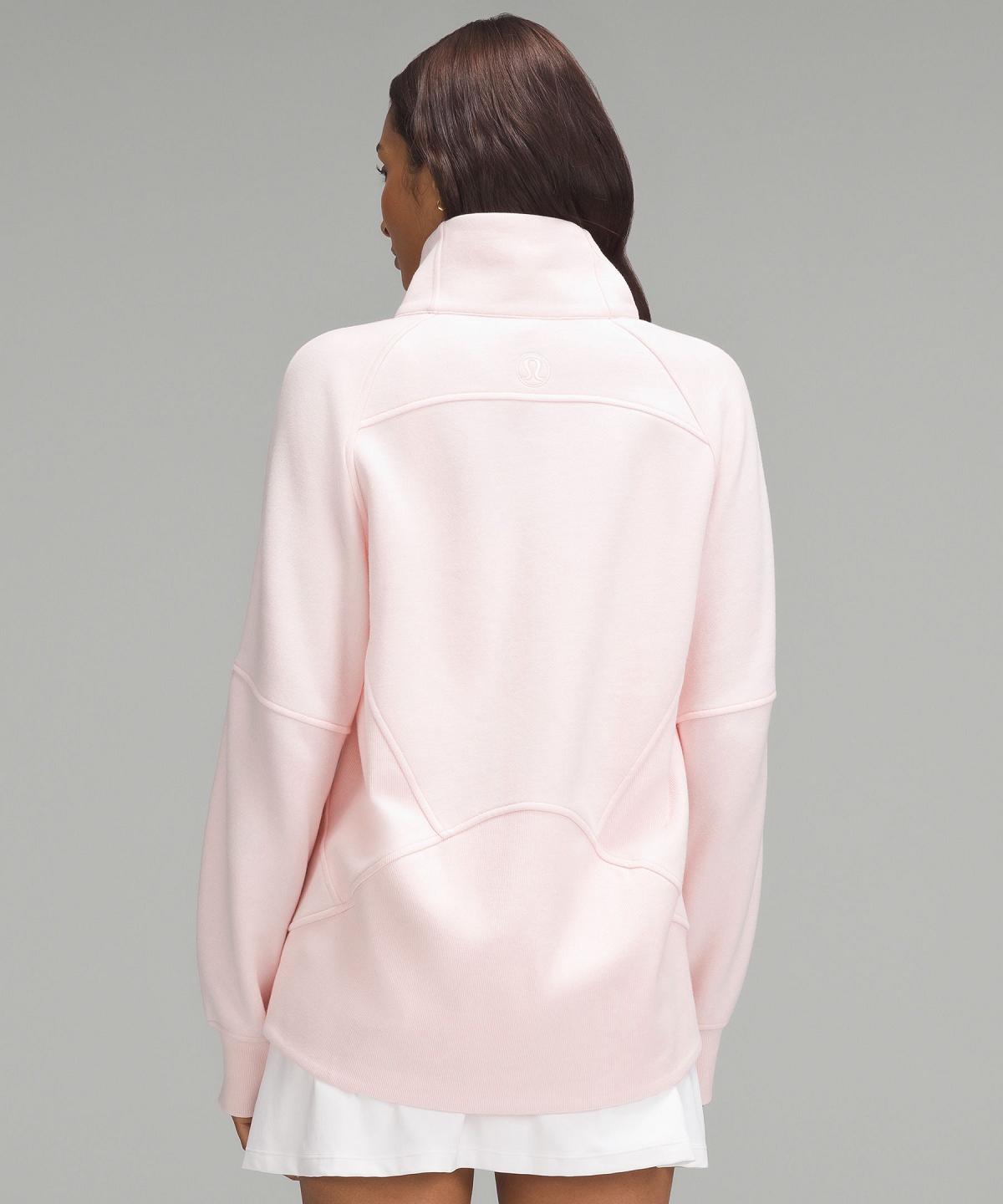 Felpe Con Cappuccio E Maglioni Donna Lululemon Scuba Oversized Funnel-Neck Full-Zip Rosa | IT_LuLu77194