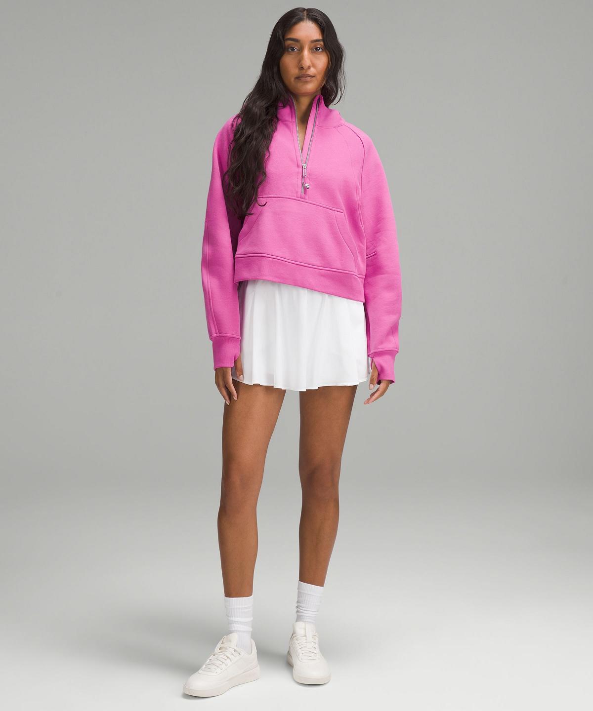 Felpe Con Cappuccio E Maglioni Donna Lululemon Scuba Oversized Half-Zip Rosa | IT_LuLu82640