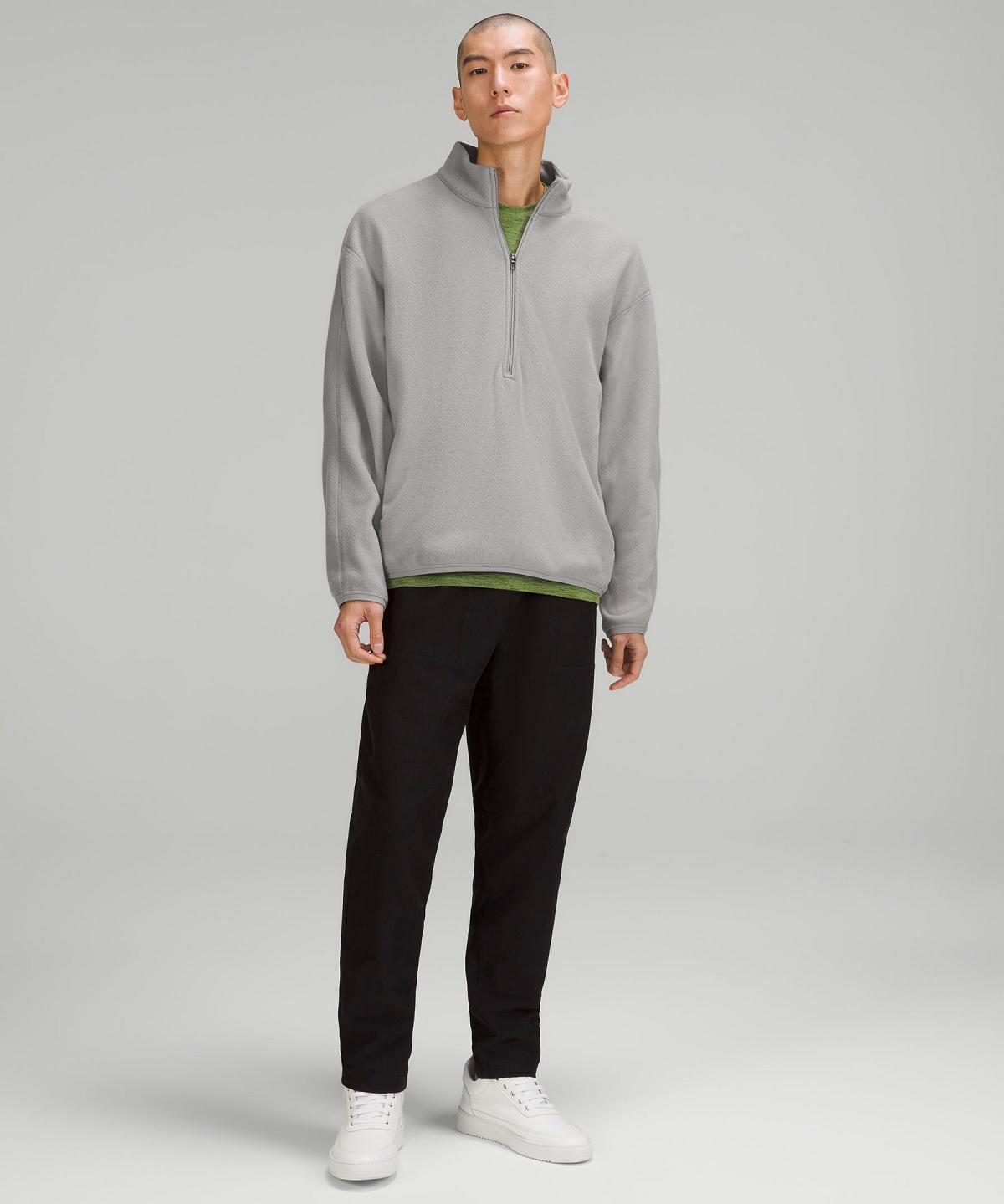 Felpe Con Cappuccio E Maglioni Uomo Lululemon Oversized Fleece Half Zip Grigie | IT_LuLu62243