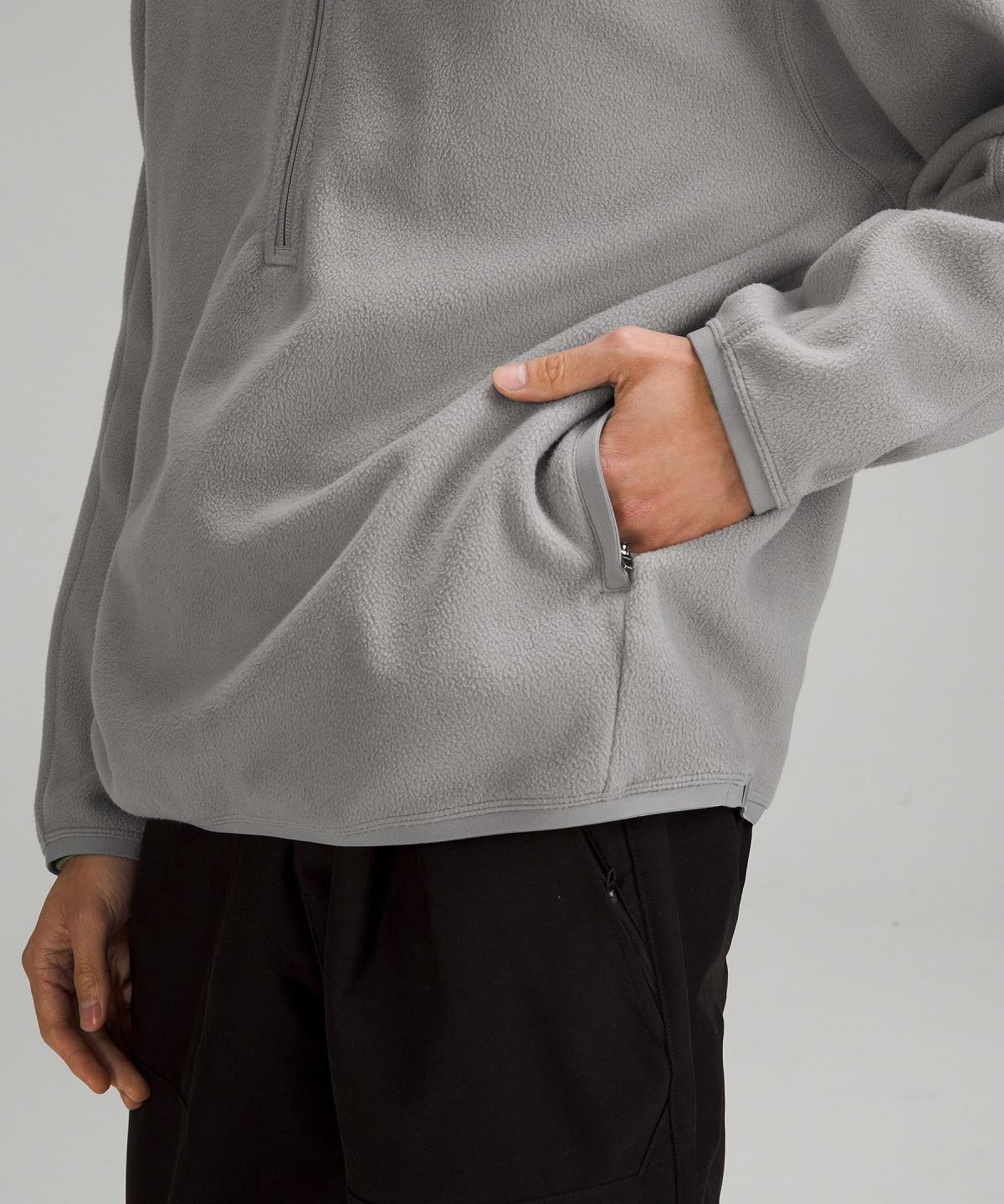 Felpe Con Cappuccio E Maglioni Uomo Lululemon Oversized Fleece Half Zip Grigie | IT_LuLu62243