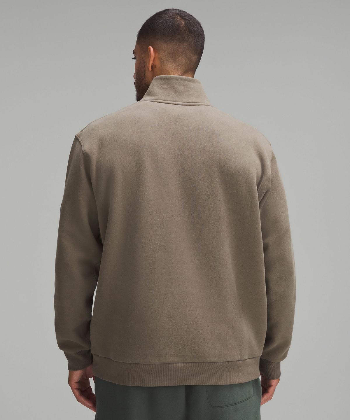 Felpe Con Cappuccio E Maglioni Uomo Lululemon Steady State Half Zip Khaki | IT_LuLu92387