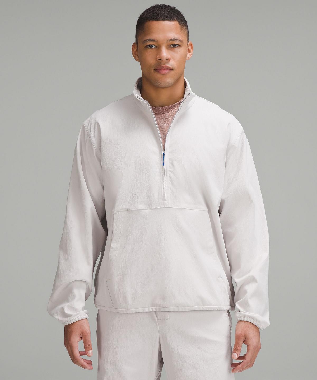 Felpe Con Cappuccio E Maglioni Uomo Lululemon Stretch Woven Half-Zip Bianche | IT_LuLu88267