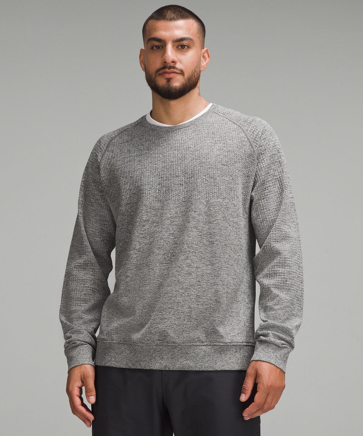 Felpe Con Cappuccio E Maglioni Uomo Lululemon Engineered Warmth Long-Sleeve Crew Grigie Nere | IT_LuLu33522