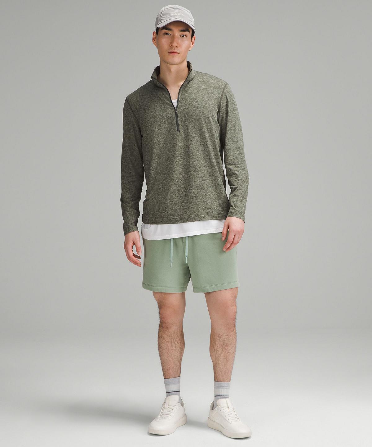 Felpe Con Cappuccio E Maglioni Uomo Lululemon Soft Jersey Half Zip Marroni Verdi | IT_LuLu71181