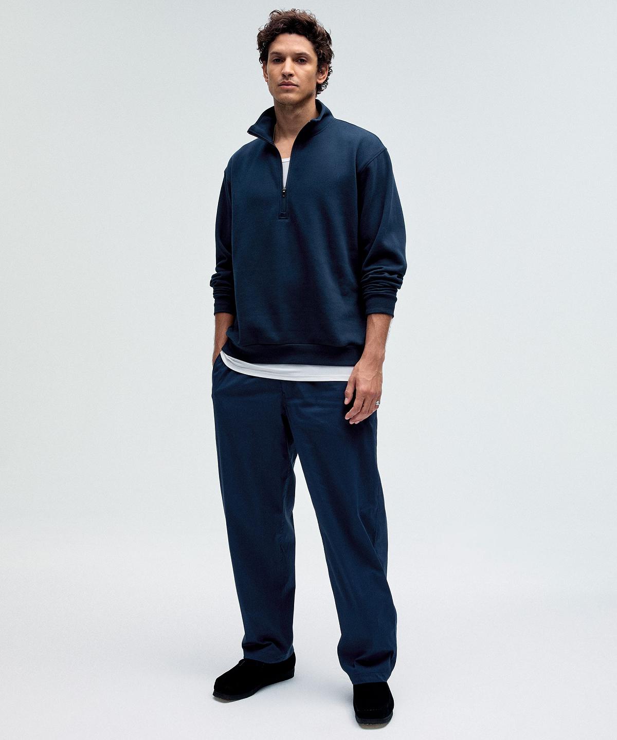 Felpe Con Cappuccio E Maglioni Uomo Lululemon Steady State Half Zip Blu Marino | IT_LuLu94333