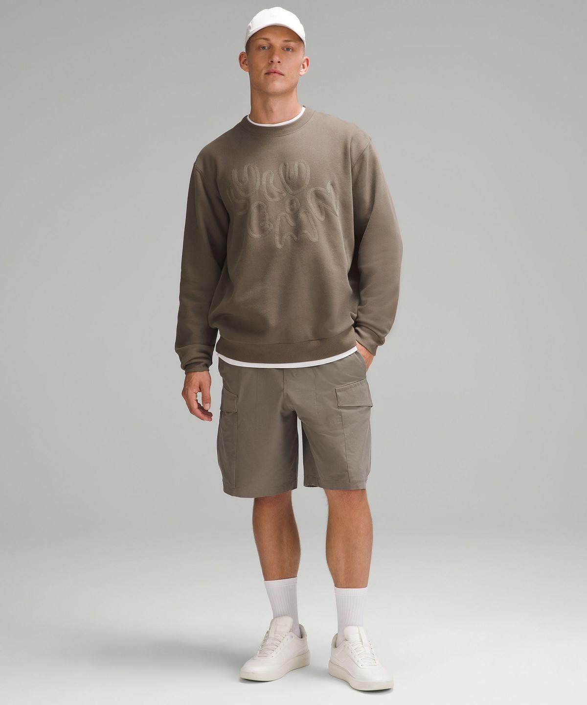 Felpe Con Cappuccio E Maglioni Uomo Lululemon Steady State Crew Khaki | IT_LuLu12389